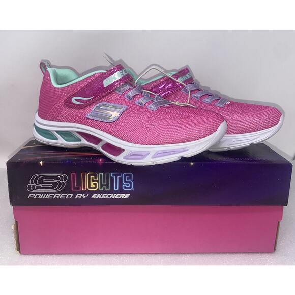 Skechers Girls Snap Sprints Athletic Shoes Litebeams-Shimmer Fashion,kids size 3 - Picture 1 of 7